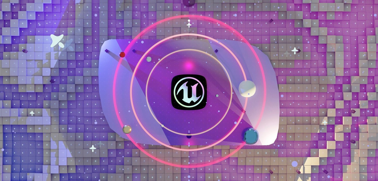 a purple background with a circle and a letter on it