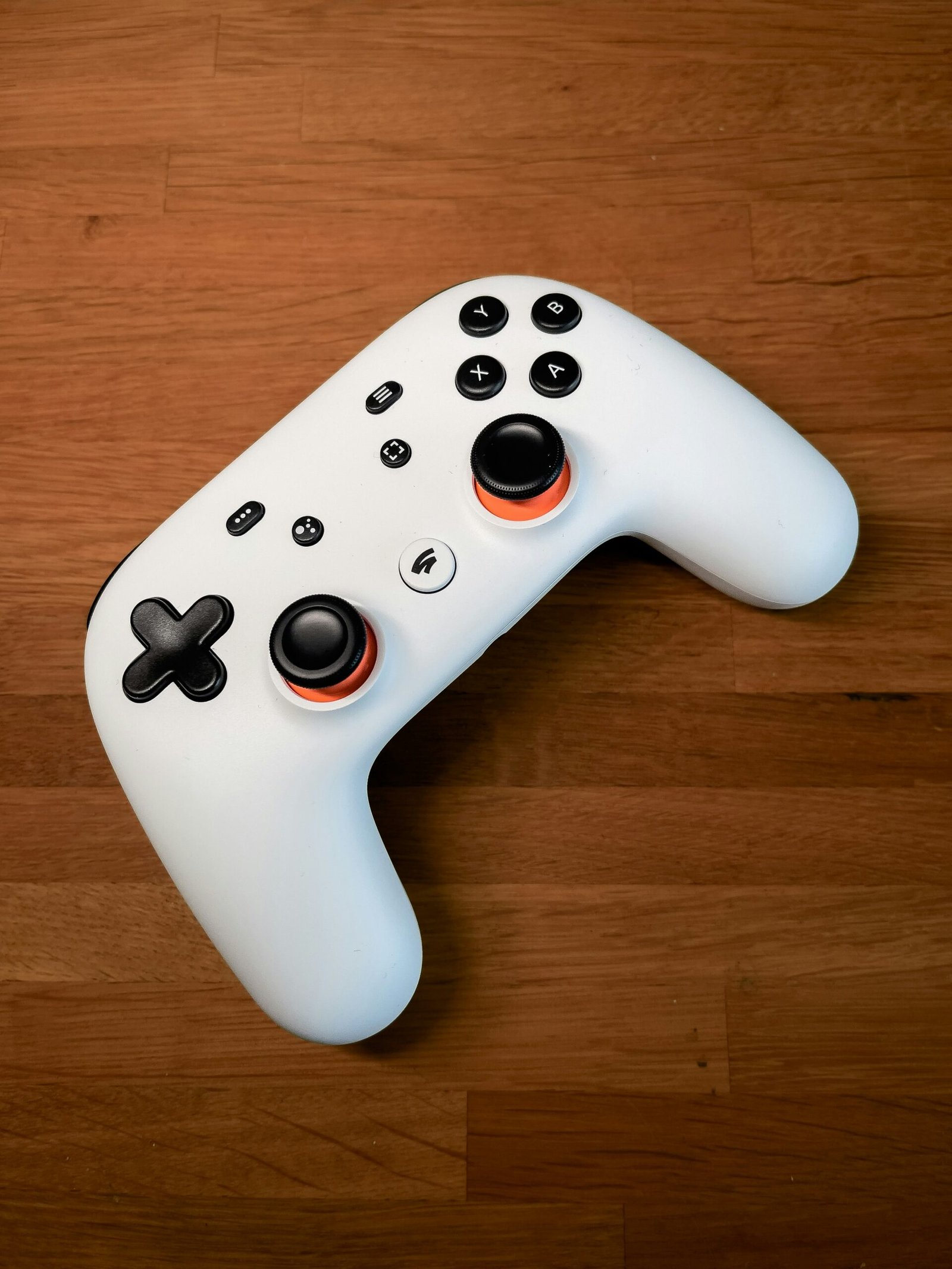 a white controller sitting